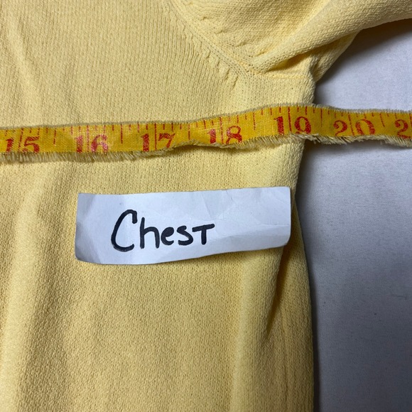 Talbots Yellow Knit Top Square Neck  Feminine‎ 3/4 Sleeve Cotton Blend Sweater M - Picture 5 of 8